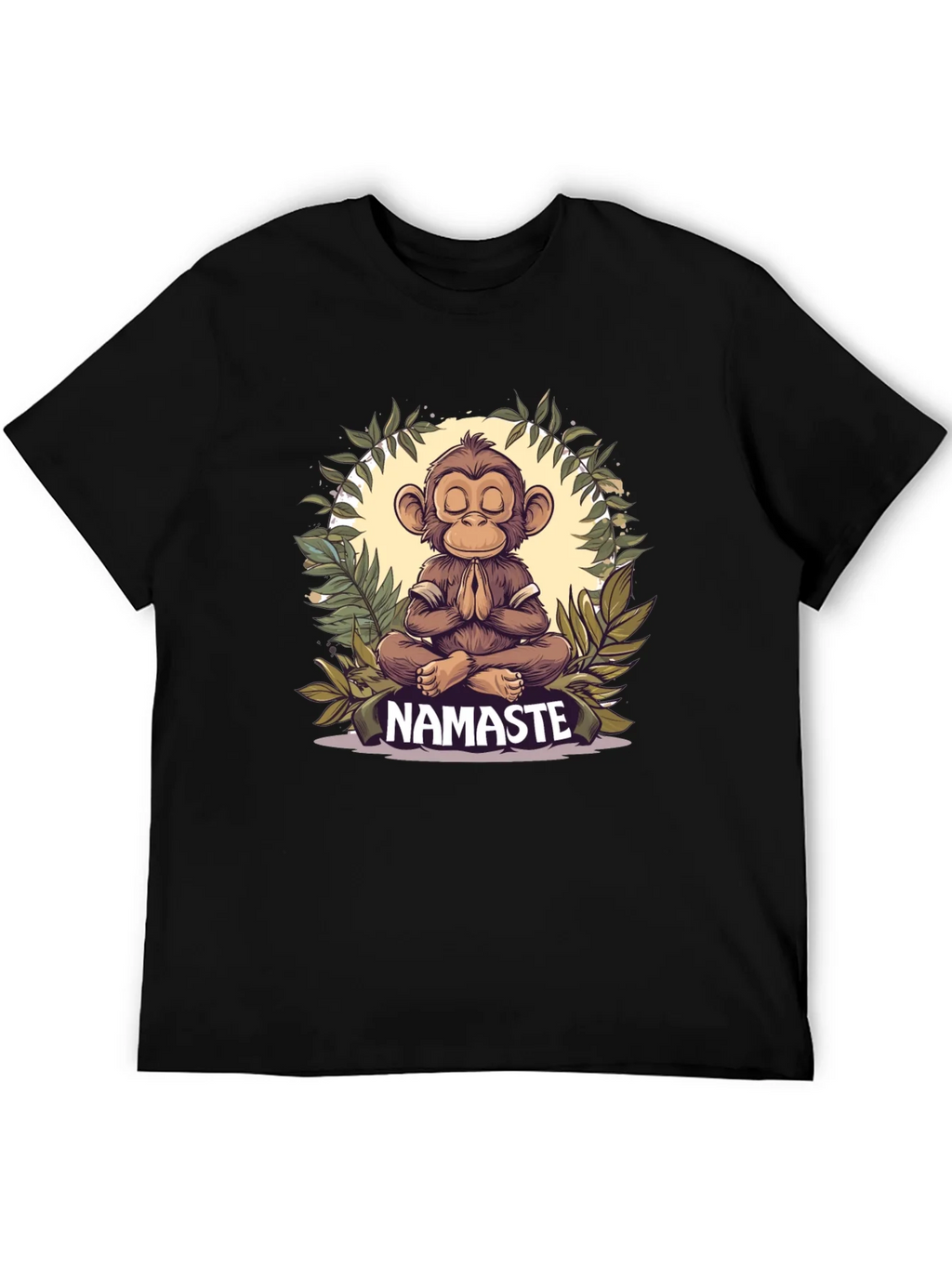 Zen Monkey Namaste T-Shirt - Meditating Ape Tee product image 2