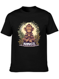 Zen Monkey Namaste T-Shirt - Meditating Ape Tee product image 1