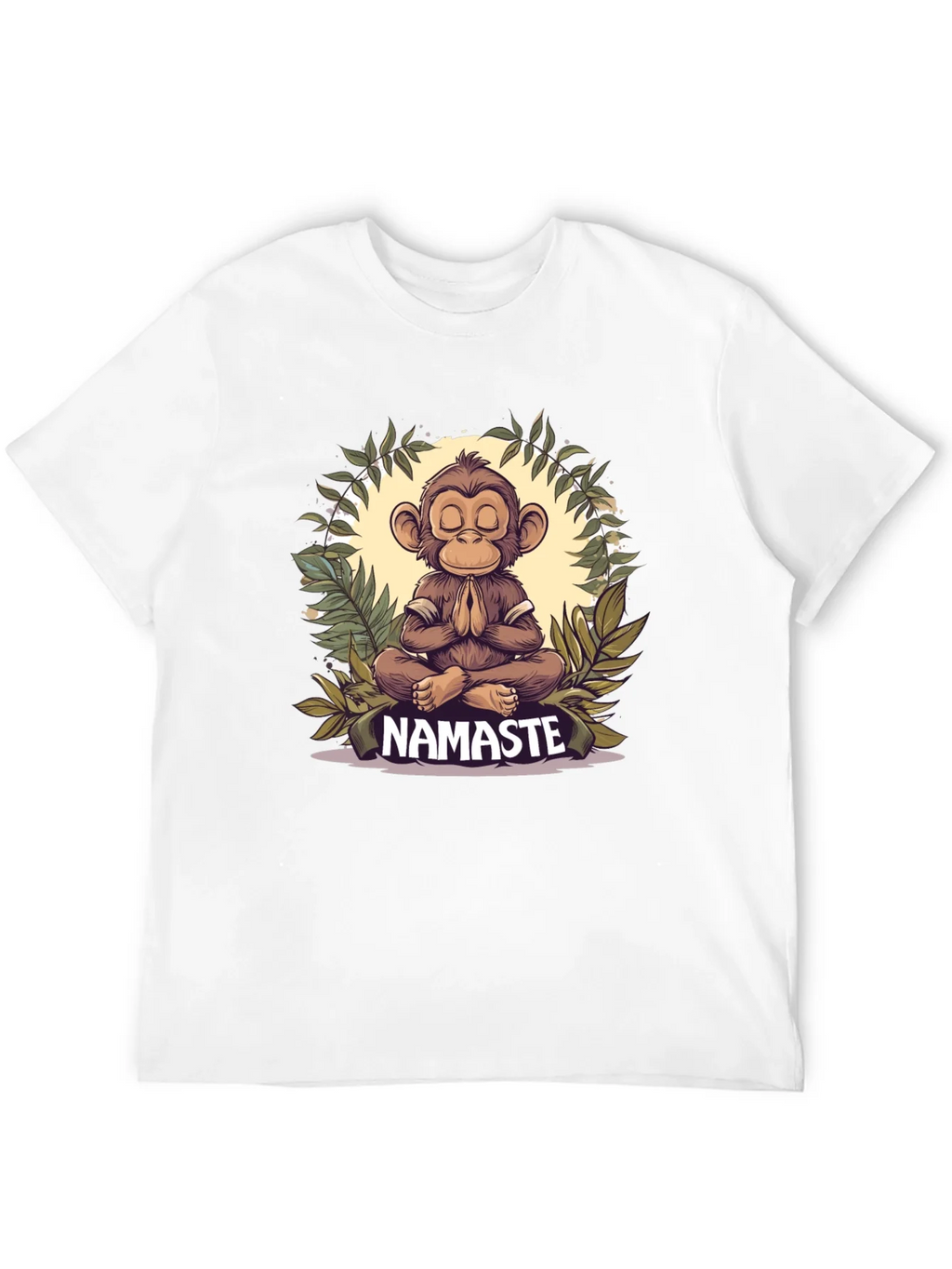 Zen Monkey Namaste T-Shirt - Meditating Ape Tee product image 5