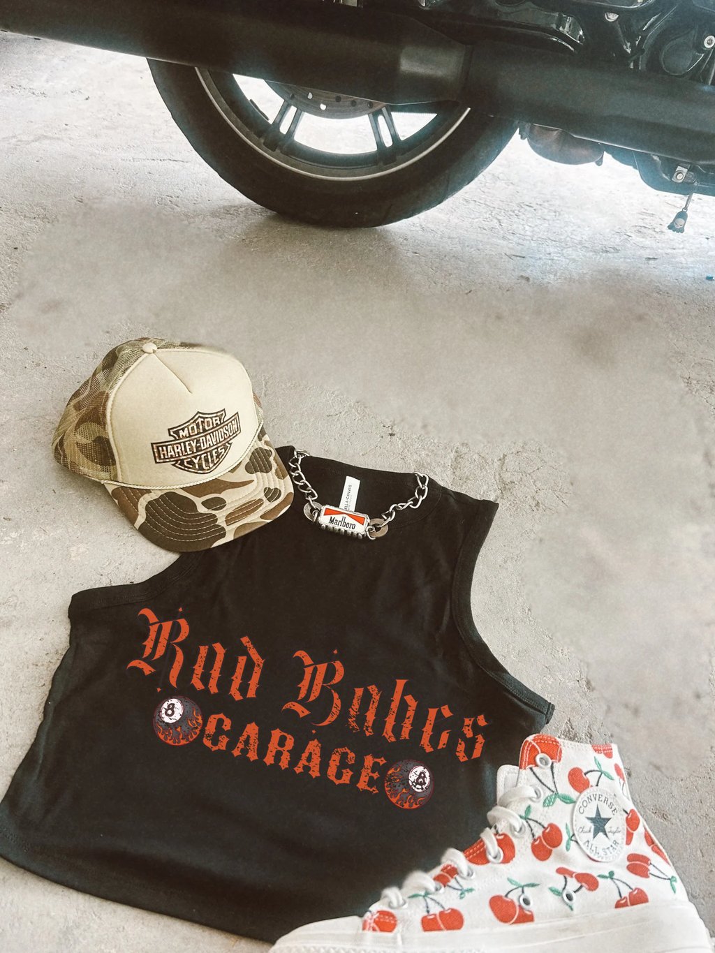 Rad Babes Garage Ribbed Racer Tank