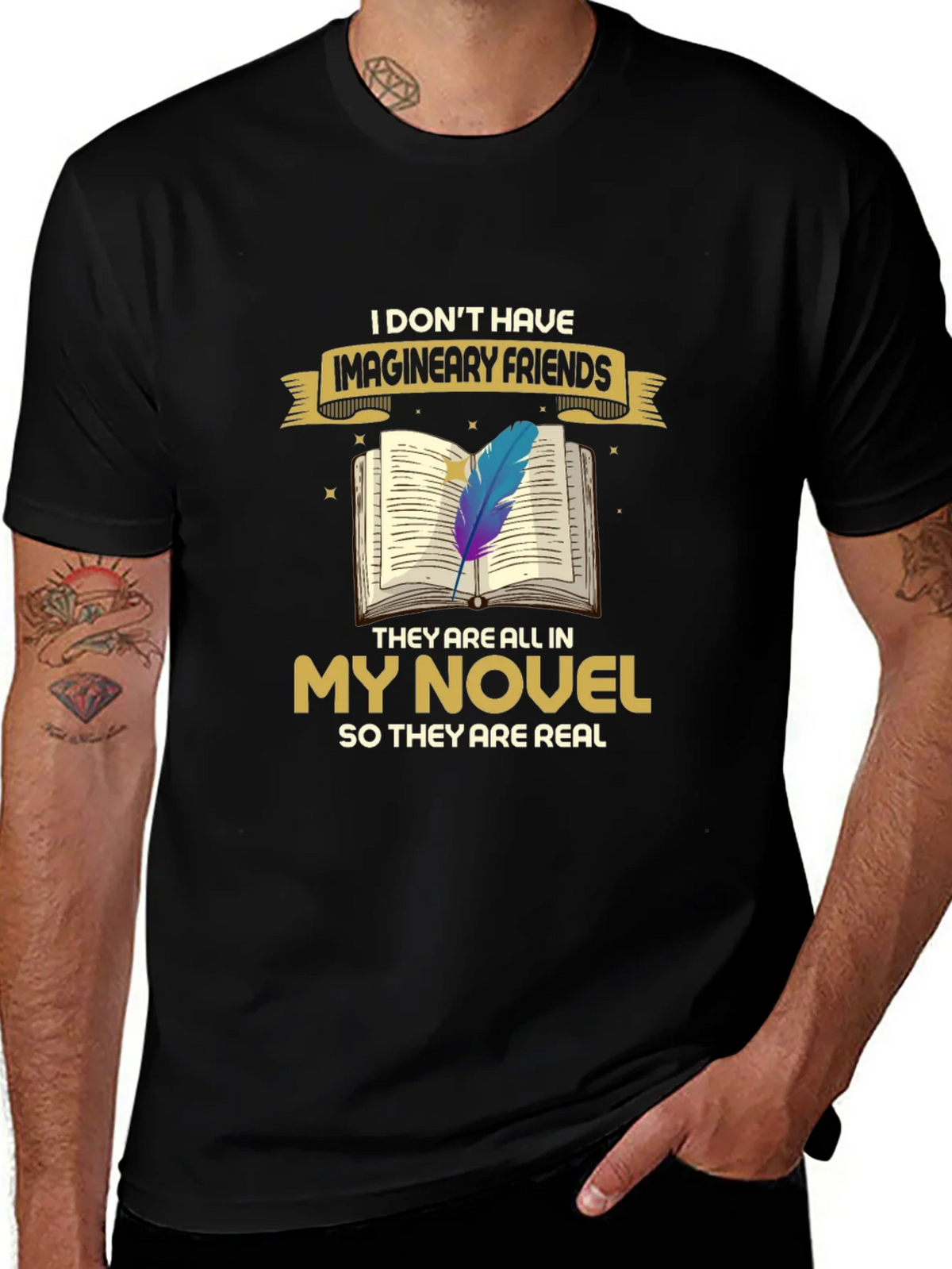 Book Lover T-Shirt: Imaginary Friends Novel Tee product image 1