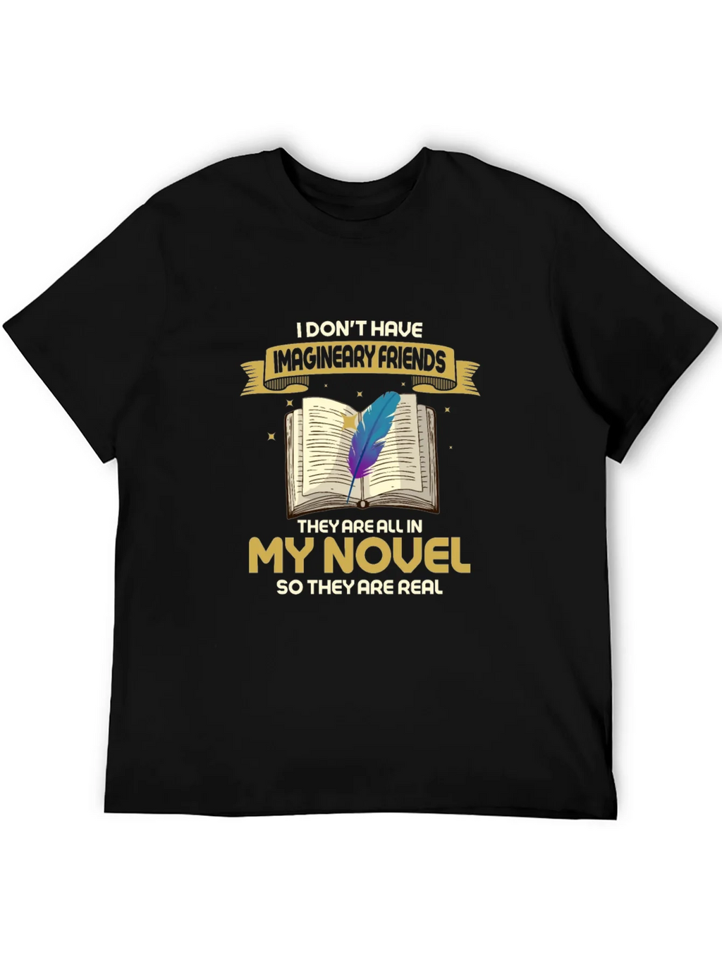 Book Lover T-Shirt: Imaginary Friends Novel Tee product image 5