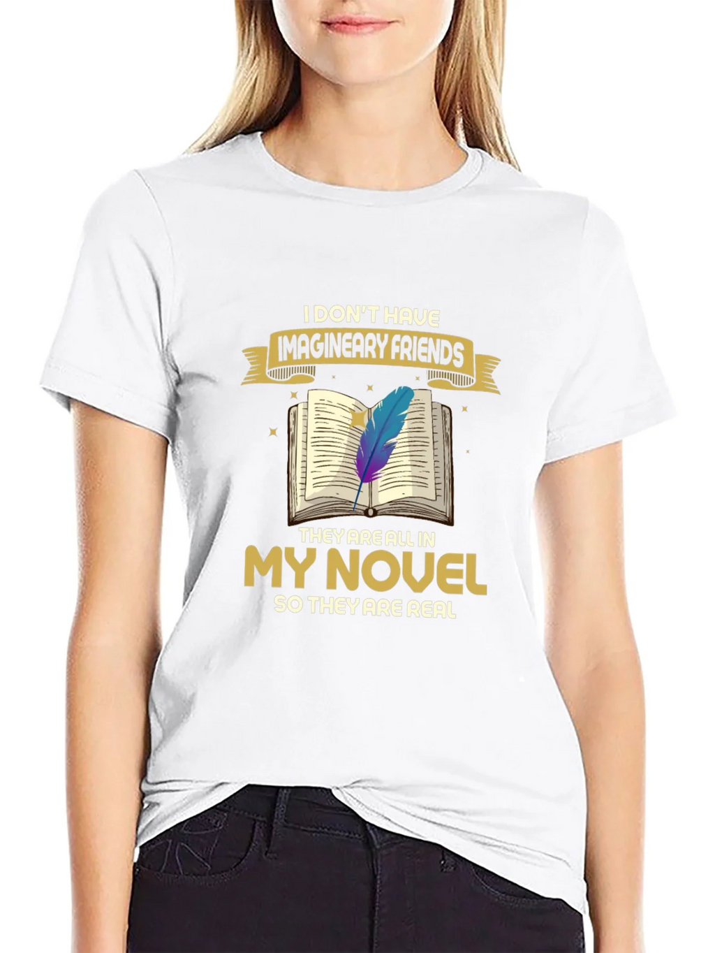 Book Lover T-Shirt: Imaginary Friends Novel Tee product image 8
