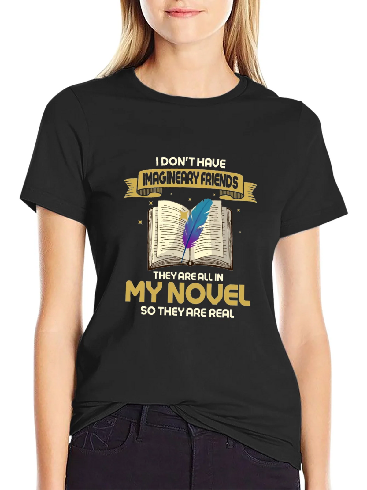 Book Lover T-Shirt: Imaginary Friends Novel Tee product image 2