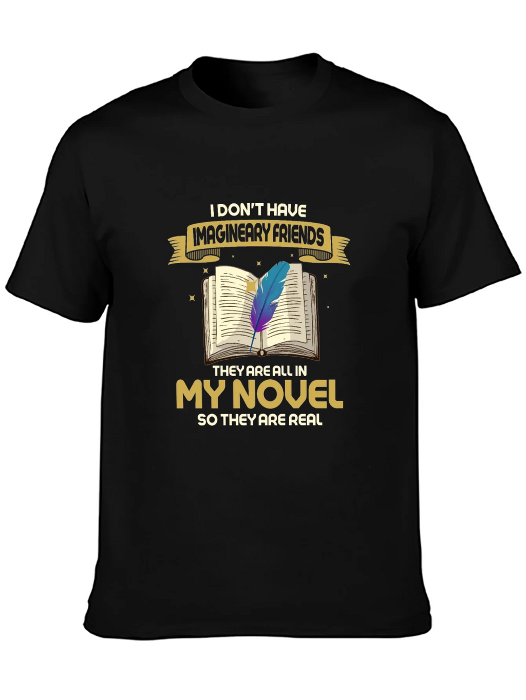 Book Lover T-Shirt: Imaginary Friends Novel Tee product image 3