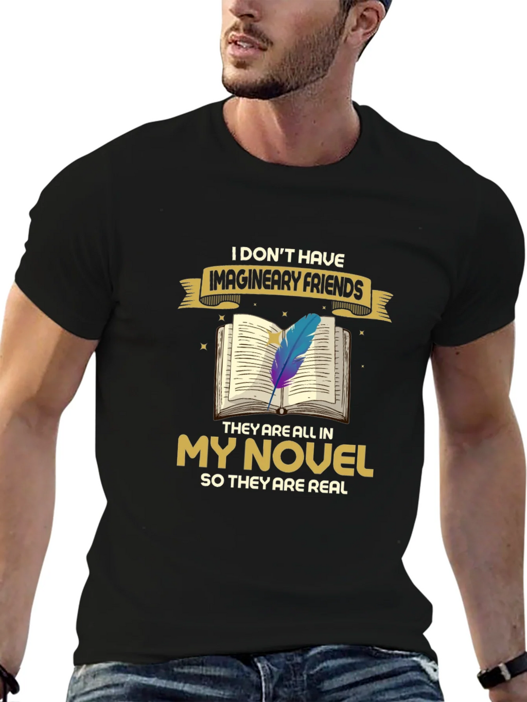 Book Lover T-Shirt: Imaginary Friends Novel Tee product image 6