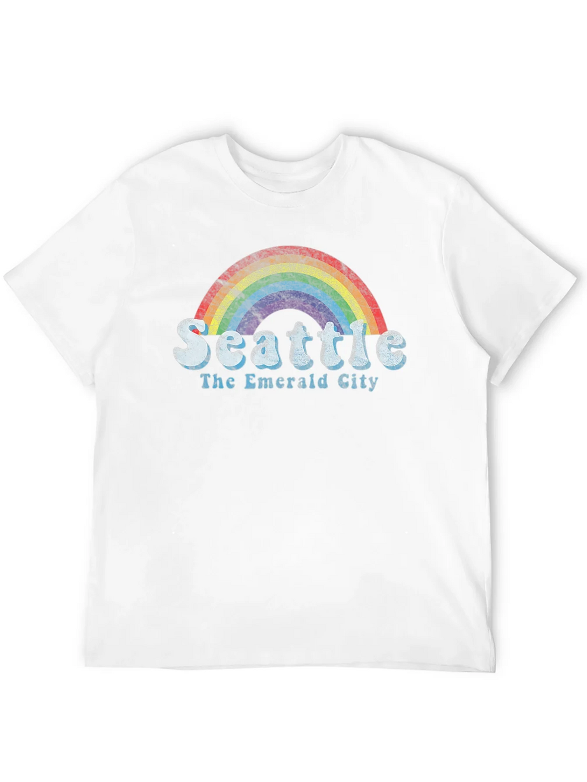 Seattle Rainbow T-Shirt - The Emerald City - Black product image 3