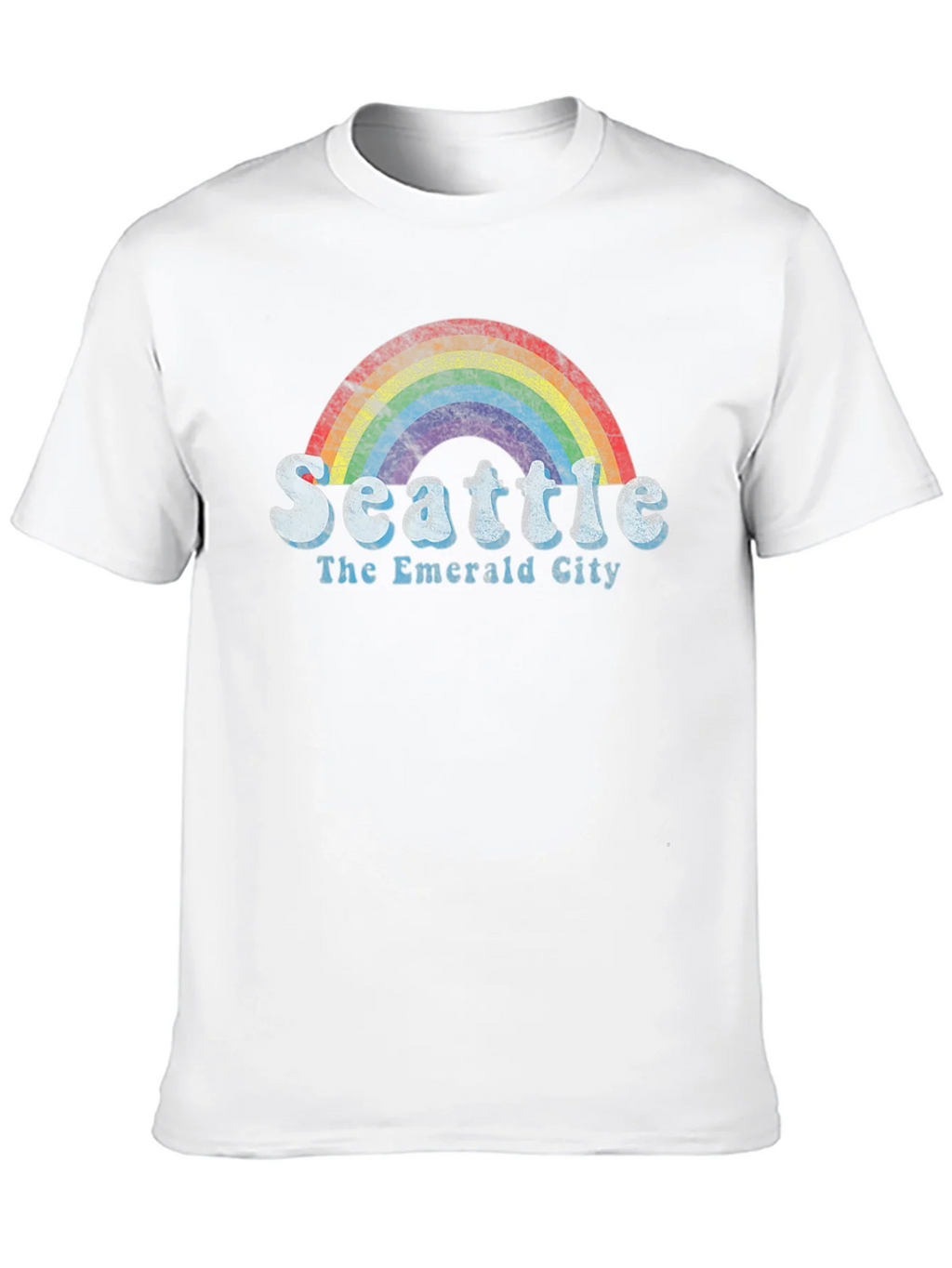 Seattle Rainbow T-Shirt - The Emerald City - Black product image 2