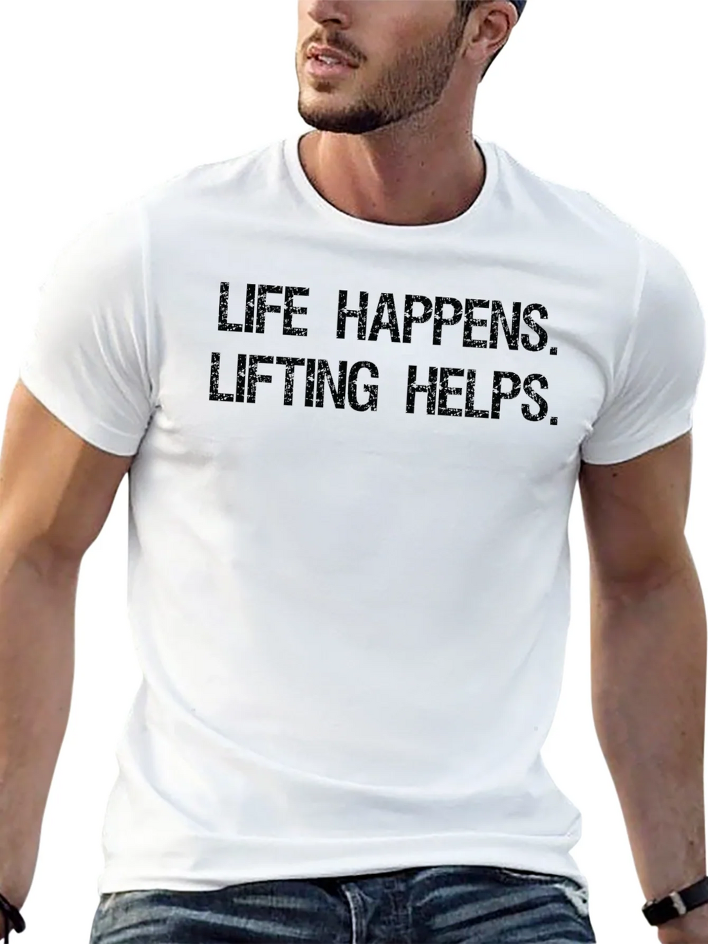 Life Happens Lifting Helps T-Shirt product image 5
