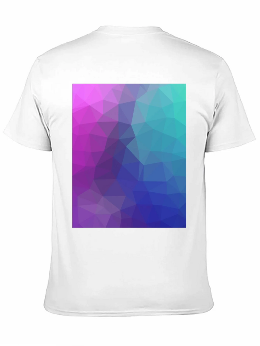 Geometric Triangle Print Black Crew Neck T-Shirt product image 10