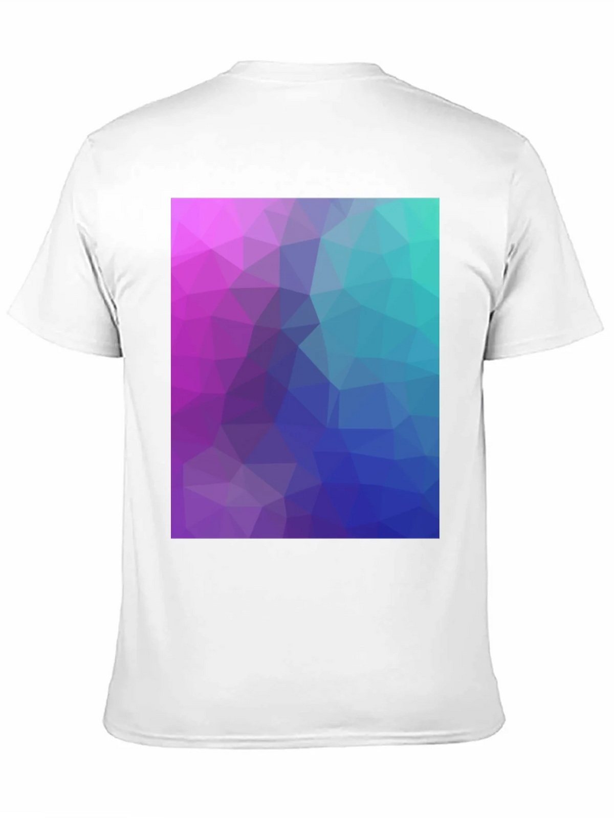 Geometric Triangle Print Black Crew Neck T-Shirt product image 10
