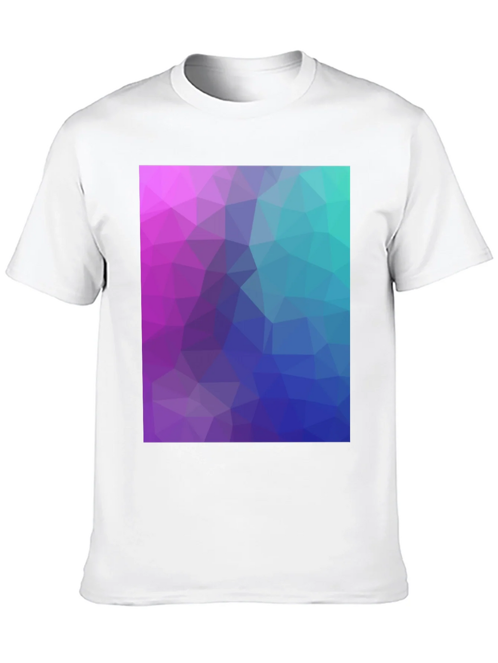 Geometric Triangle Print Black Crew Neck T-Shirt product image 9