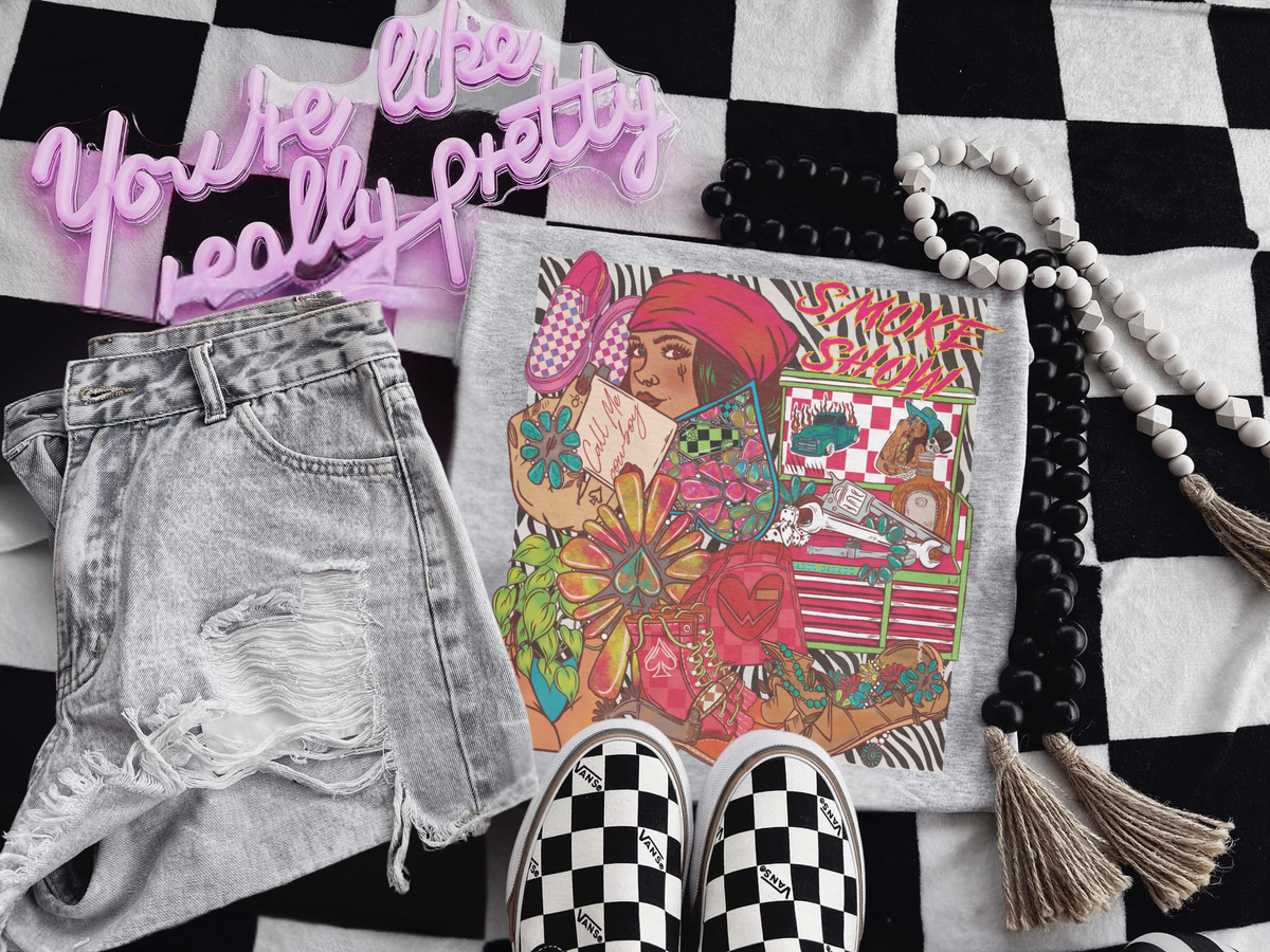 Smokeshow collage sublimation tee product image 1