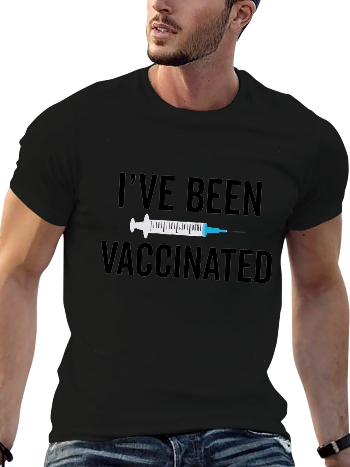 Ive Been Vaccinated Black T-Shirt product image 5