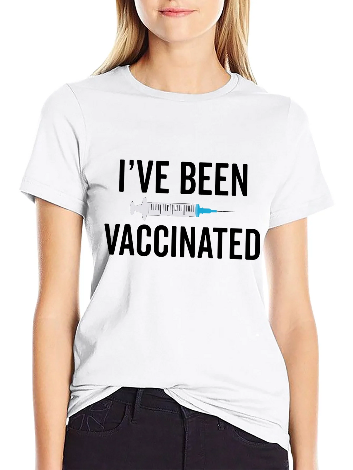 Ive Been Vaccinated Black T-Shirt product image 7