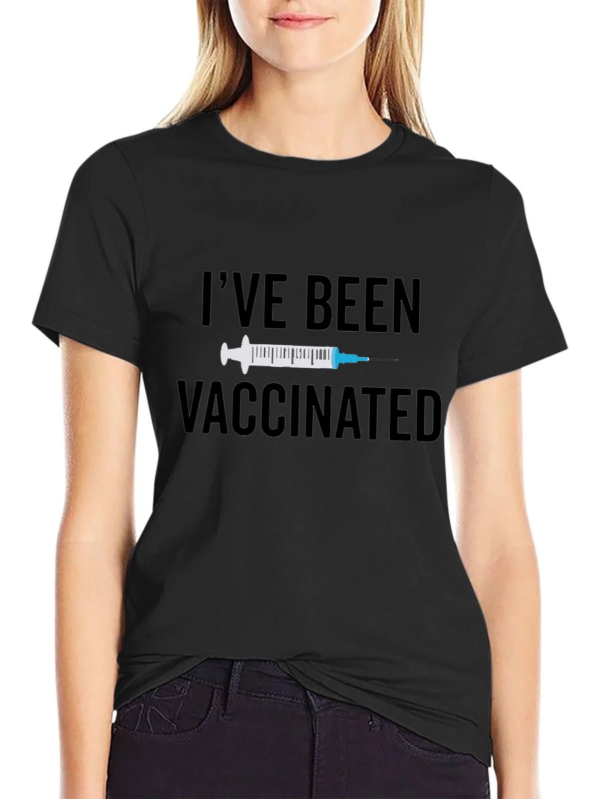 Ive Been Vaccinated Black T-Shirt product image 2