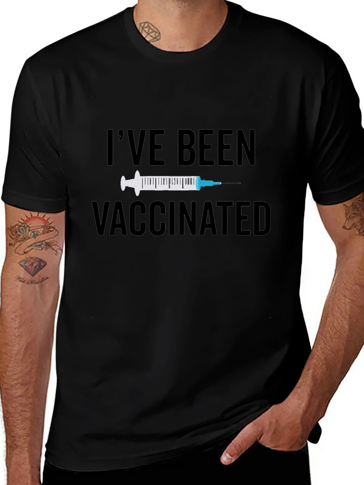 Ive Been Vaccinated Black T-Shirt product image 1