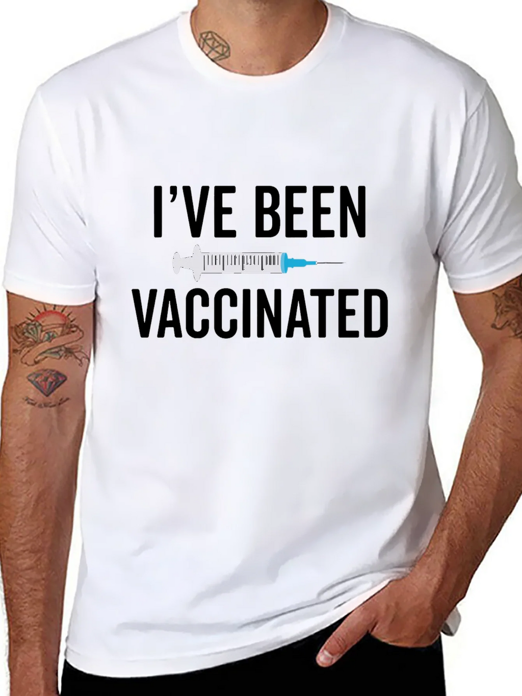 Ive Been Vaccinated Black T-Shirt product image 6