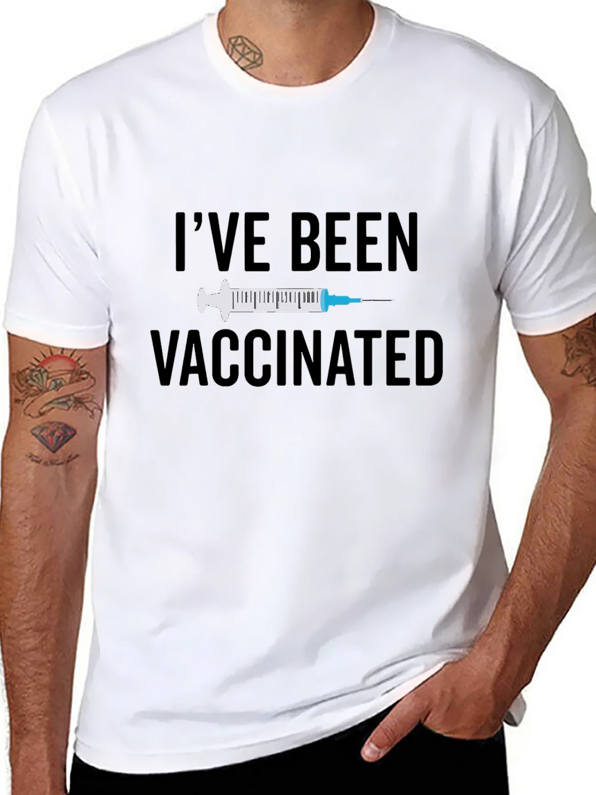 Ive Been Vaccinated Black T-Shirt product image 6