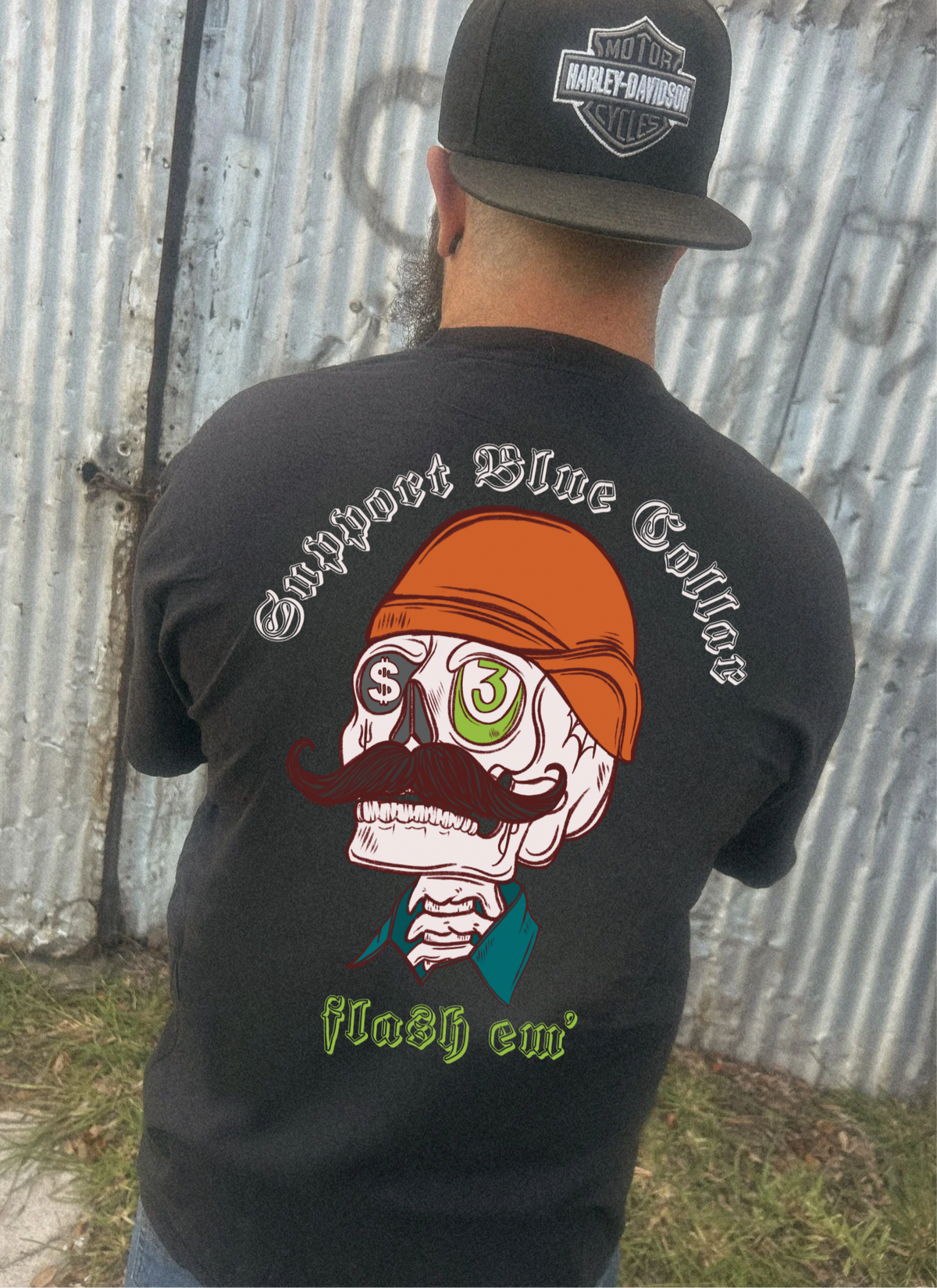 Blue Collar Flash Em tee product image 1