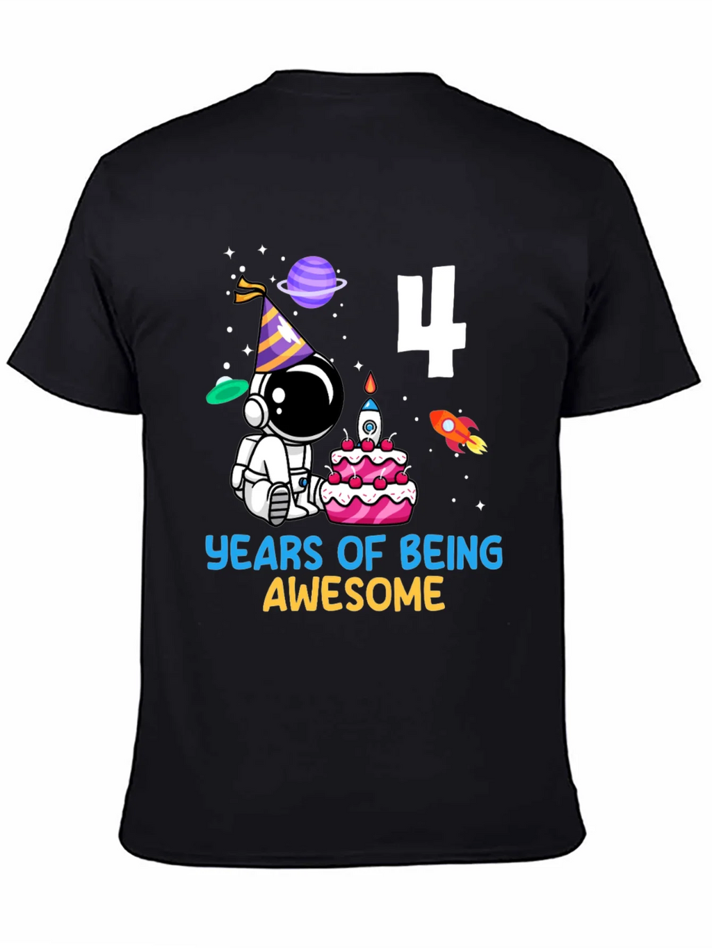 4th Birthday Astronaut T-Shirt product image 4