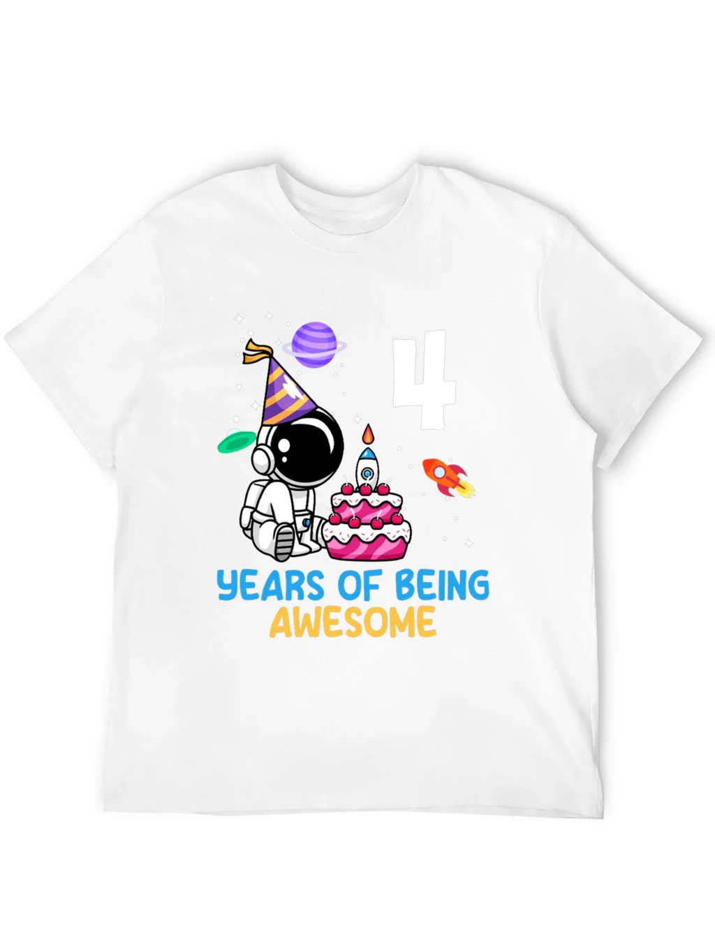 4th Birthday Astronaut T-Shirt product image 11