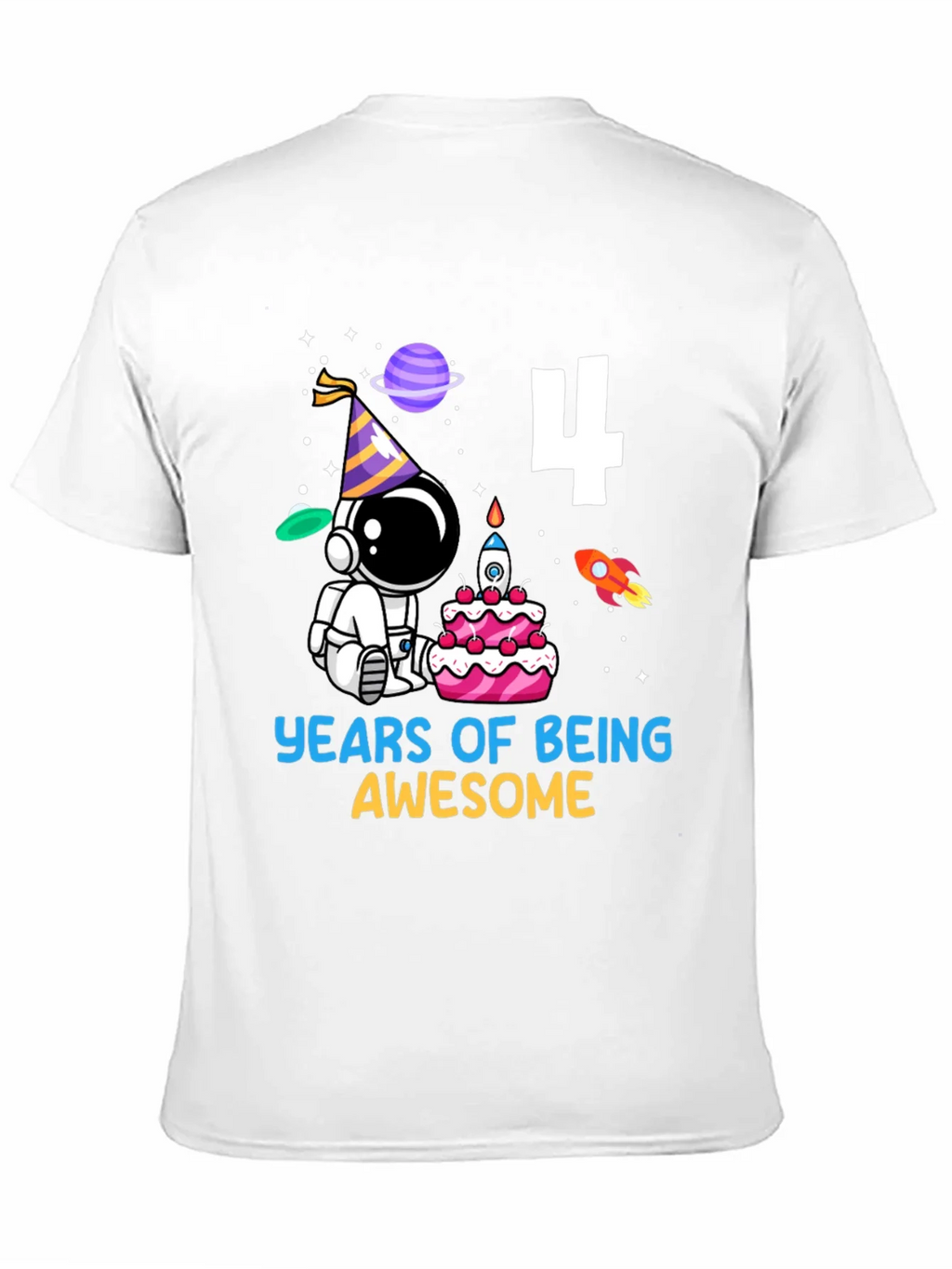 4th Birthday Astronaut T-Shirt product image 10