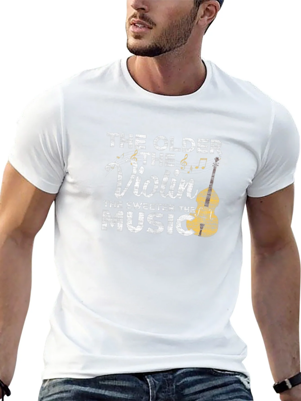 The Older Violin Sweeter Music T-Shirt product image 6