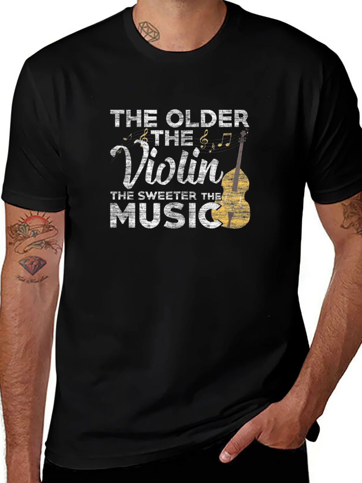 The Older Violin Sweeter Music T-Shirt product image 1