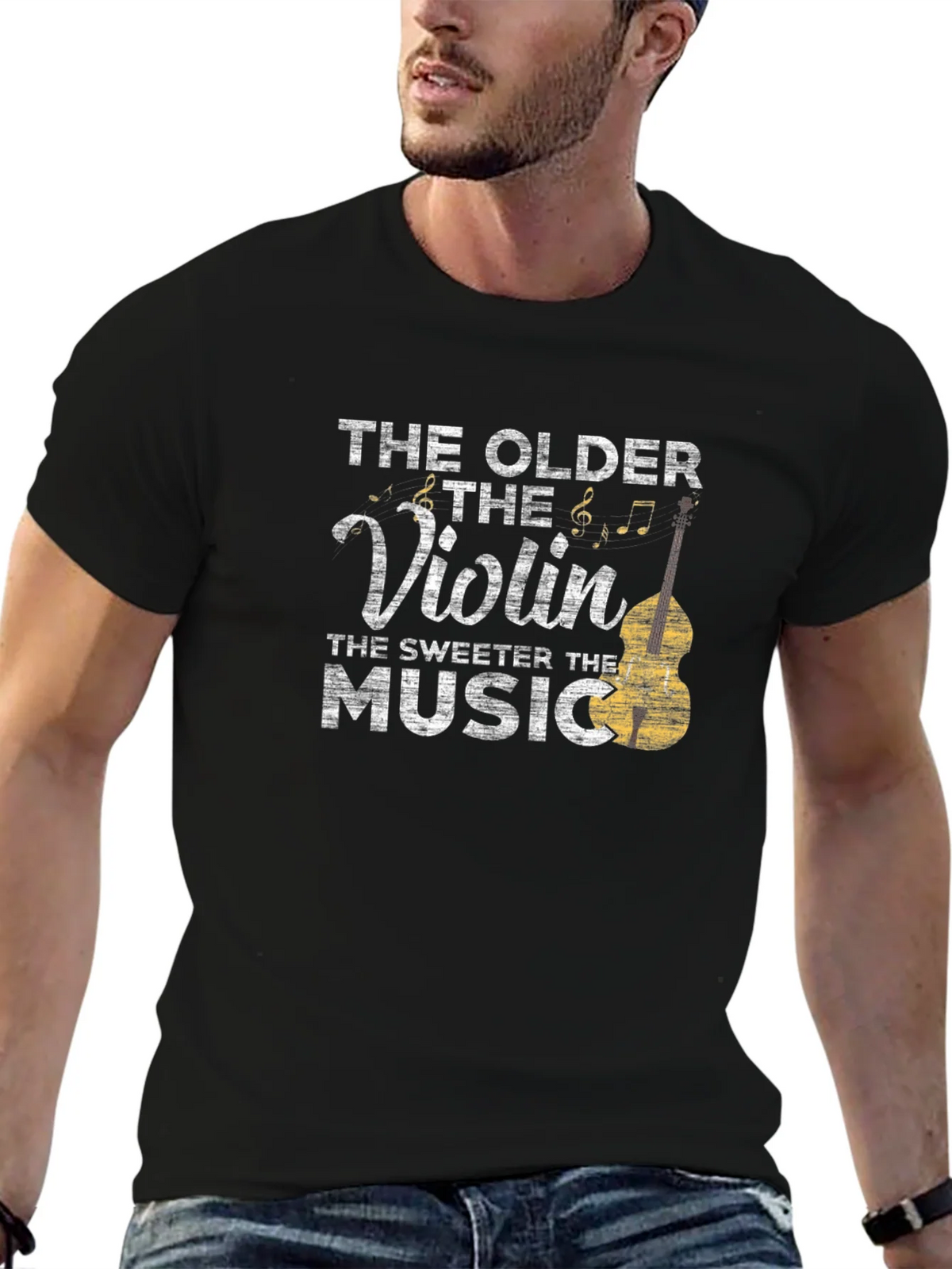 The Older Violin Sweeter Music T-Shirt product image 3