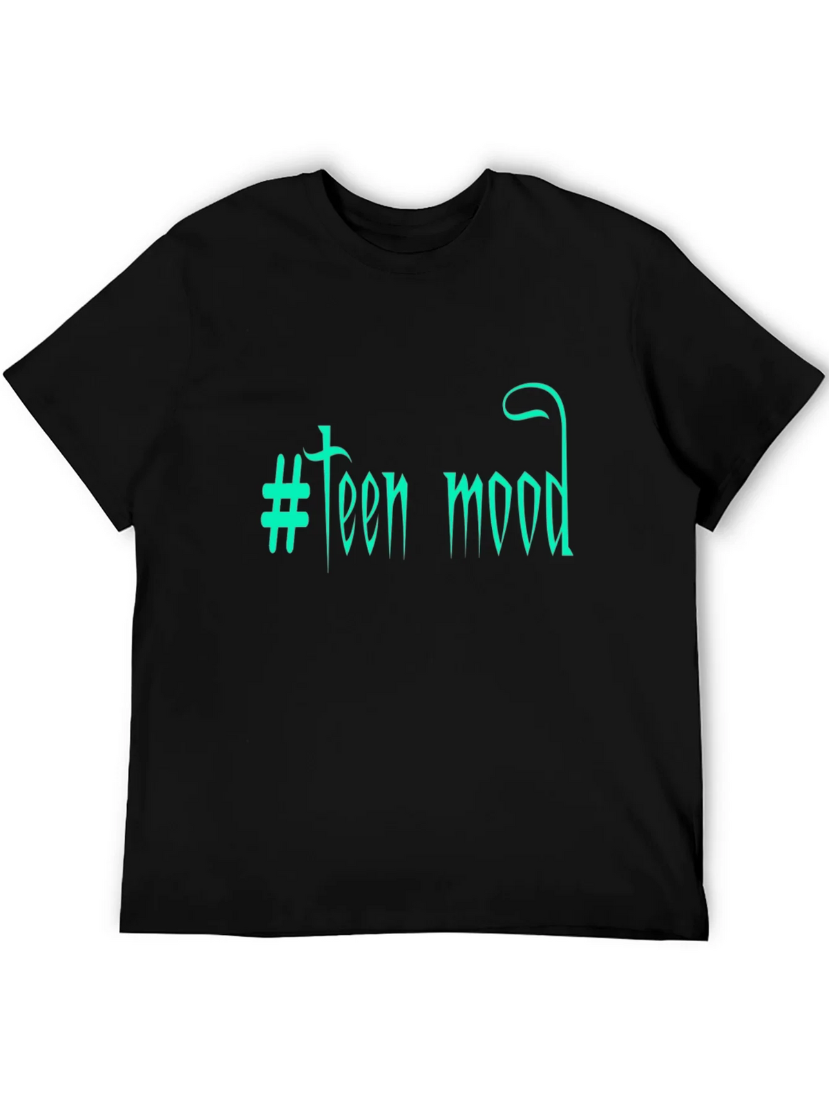 Teen Mood Graphic Tee - Trendy Black T-Shirt product image 5