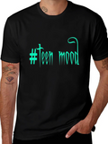 Teen Mood Graphic Tee - Trendy Black T-Shirt product image 1