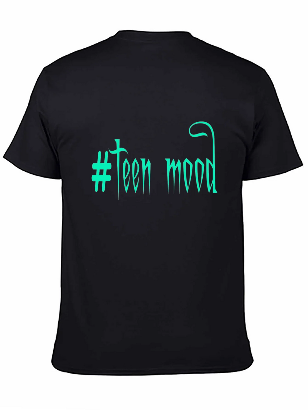 Teen Mood Graphic Tee - Trendy Black T-Shirt product image 4