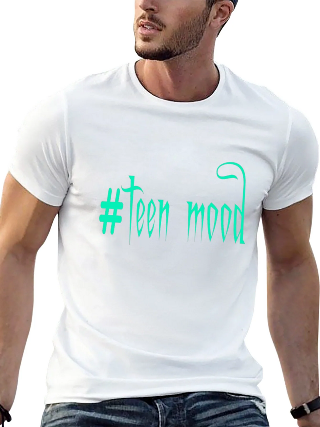 Teen Mood Graphic Tee - Trendy Black T-Shirt product image 8