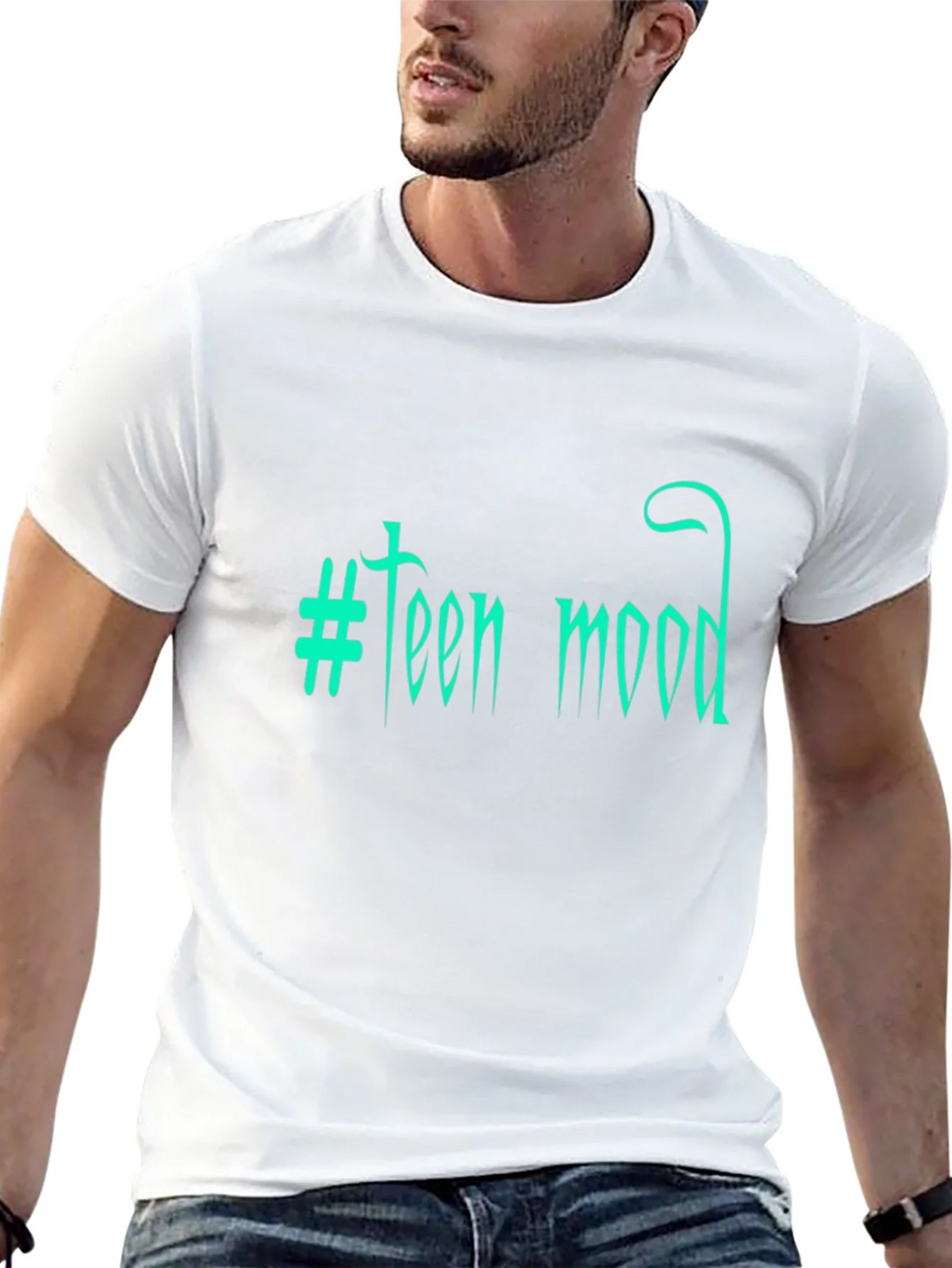 Teen Mood Graphic Tee - Trendy Black T-Shirt product image 8