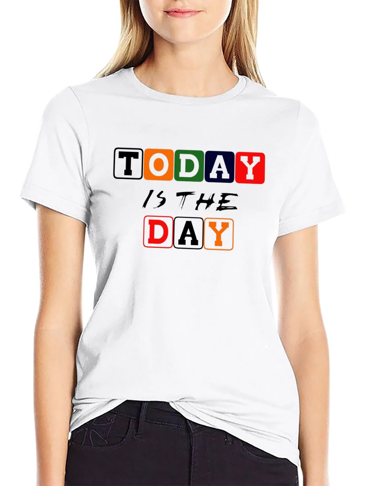 Today is the Day Graphic Print Black T-Shirt product image 3