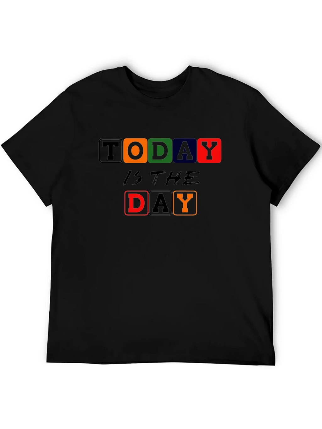 Today is the Day Graphic Print Black T-Shirt product image 2