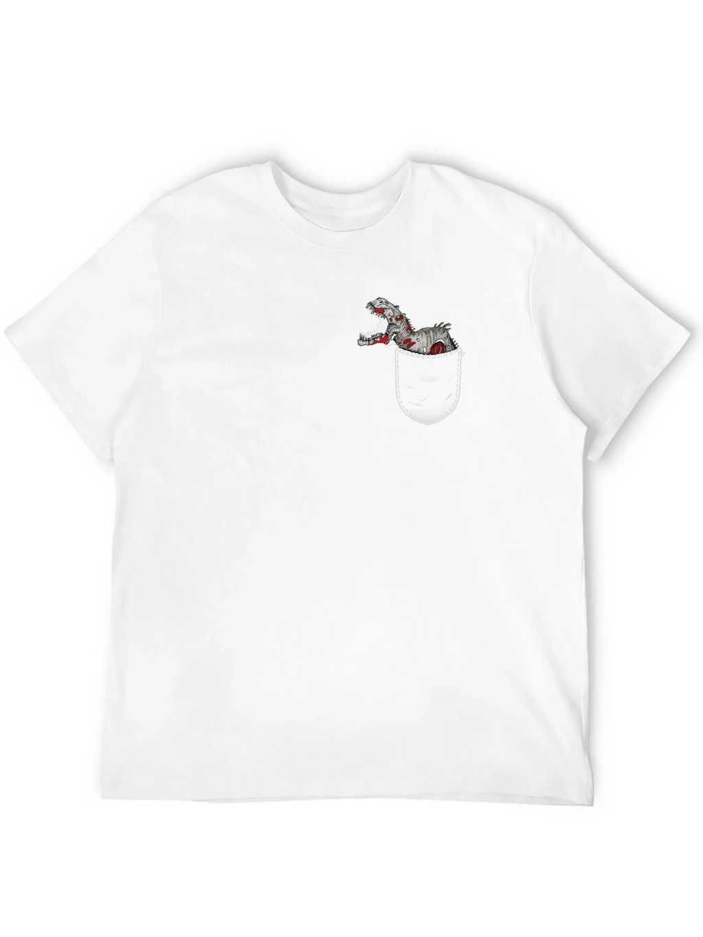 Dino Pocket T-Shirt - Black Cotton Graphic Tee product image 11