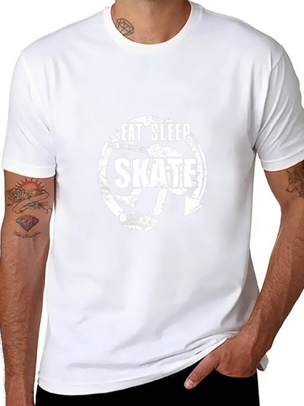Eat Sleep Skate Black Graphic Tee product image 3