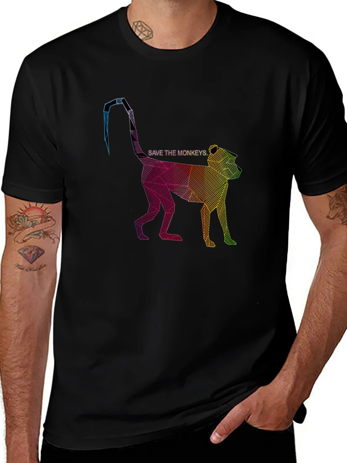 Save the Monkeys Graphic Tee - Stylish & Unique product image 1