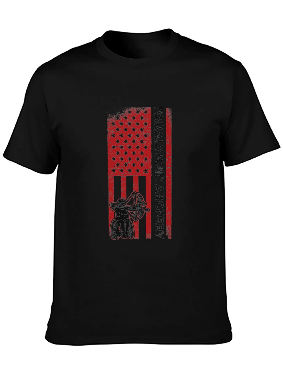 Paralympic Archer Graphic T-Shirt - Patriotic USA Flag product image 3