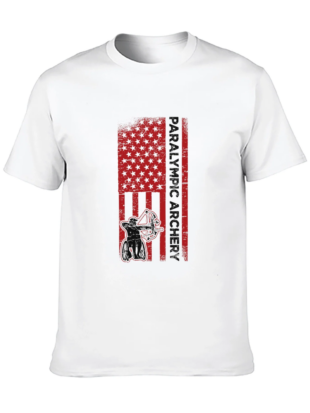 Paralympic Archer Graphic T-Shirt - Patriotic USA Flag product image 8