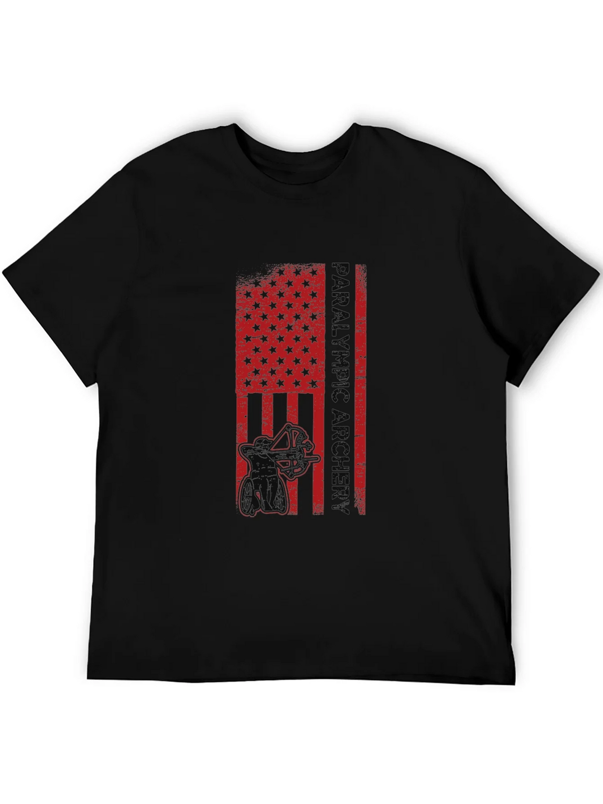 Paralympic Archer Graphic T-Shirt - Patriotic USA Flag product image 4