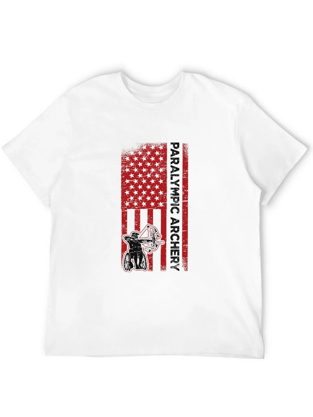 Paralympic Archer Graphic T-Shirt - Patriotic USA Flag product image 10