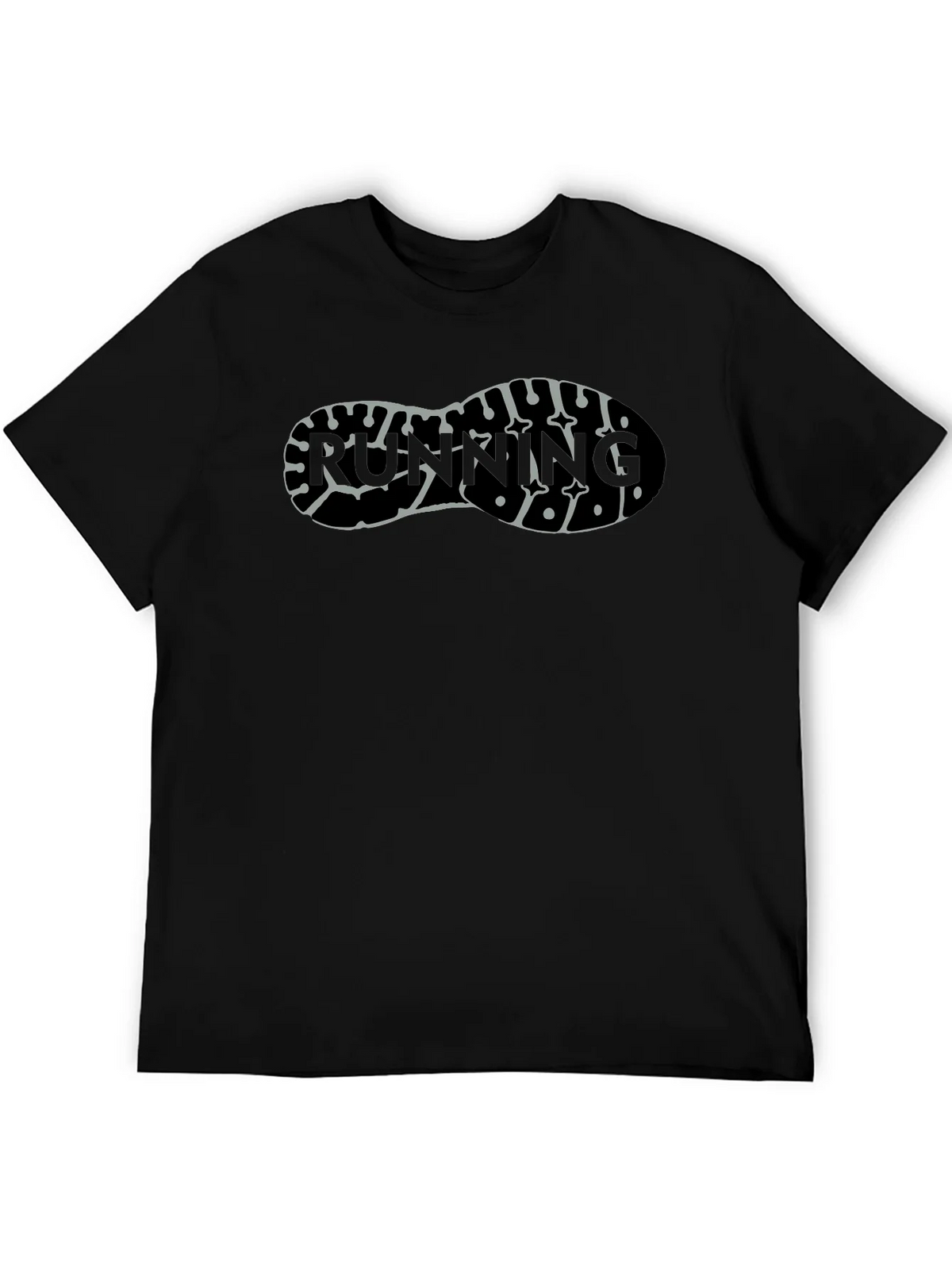 Running Shoe Print T-Shirt - Tread Pattern Design