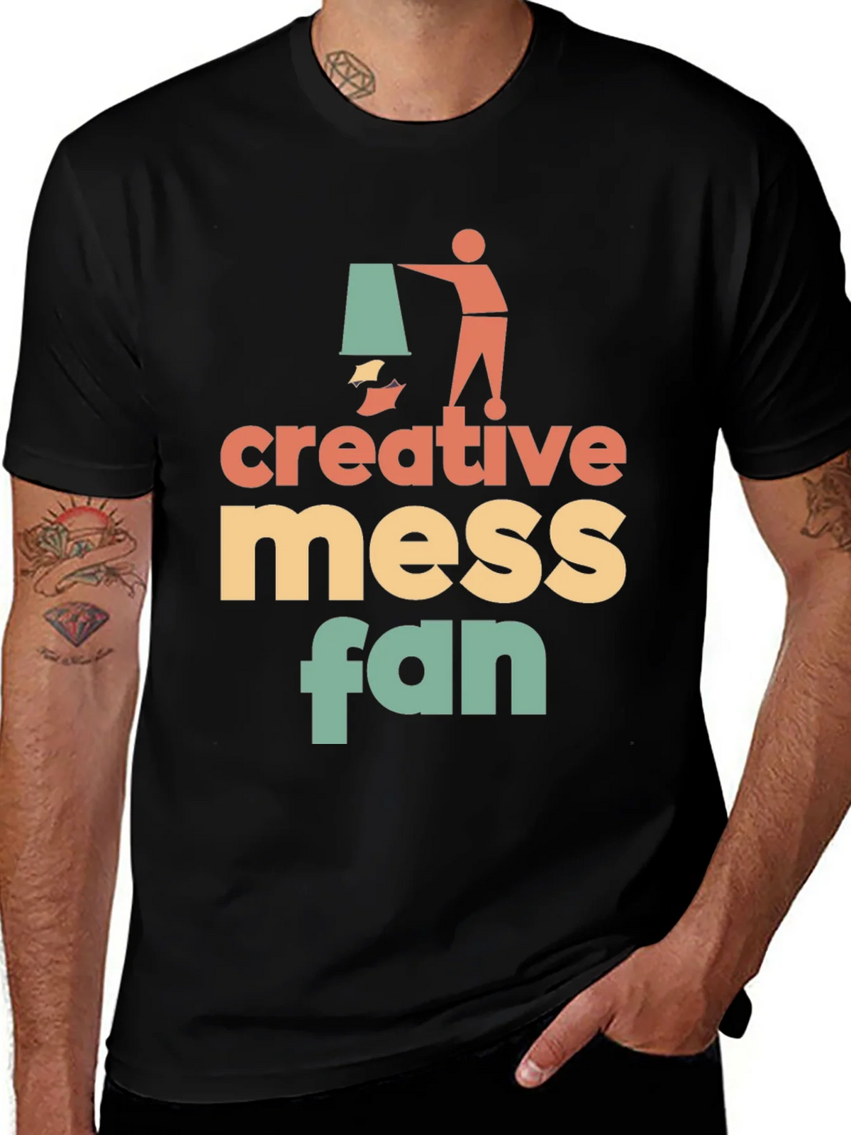 Creative Mess Fan Graphic T-Shirt - Stylish & Unique! product image 1