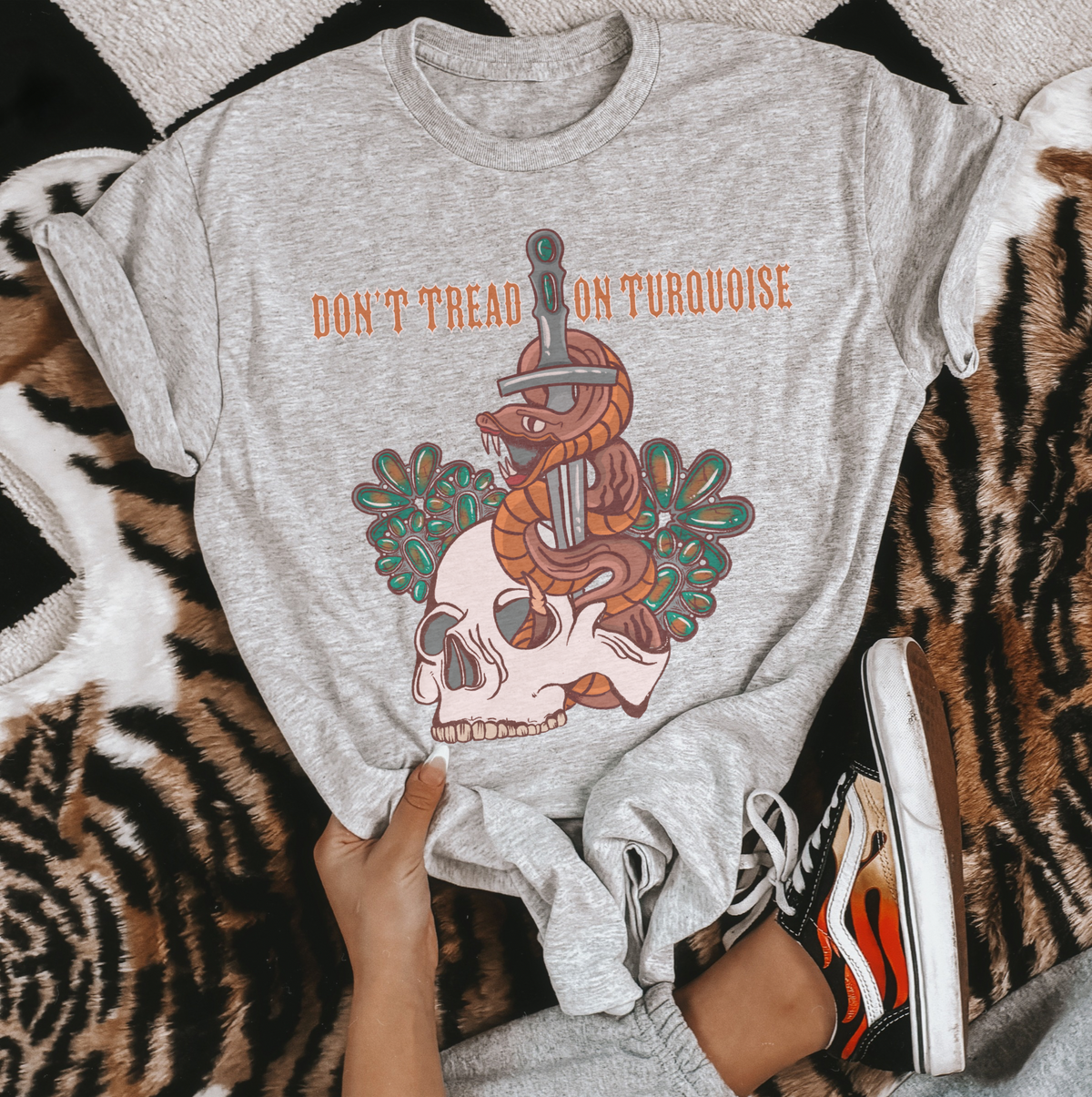 Don’t Tread on Turquoise Sublimation Tee product image 1