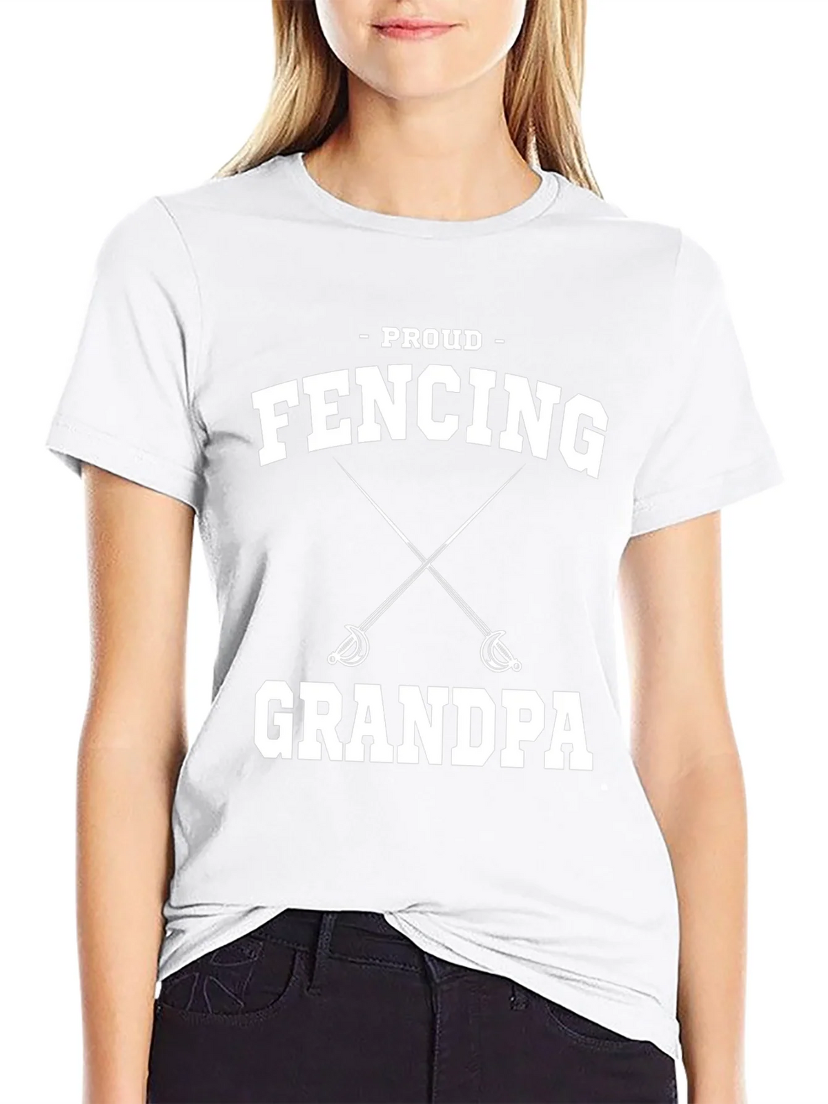 Proud Fencing Grandpa T-Shirt - Black product image 1