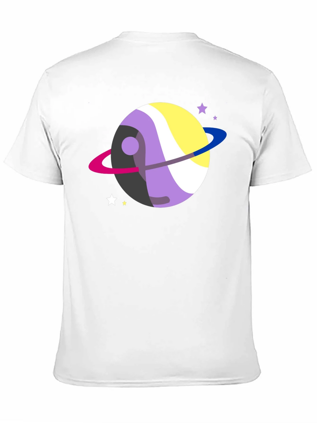 Nonbinary Pride Planet T-Shirt - LGBTQIA+ product image 3