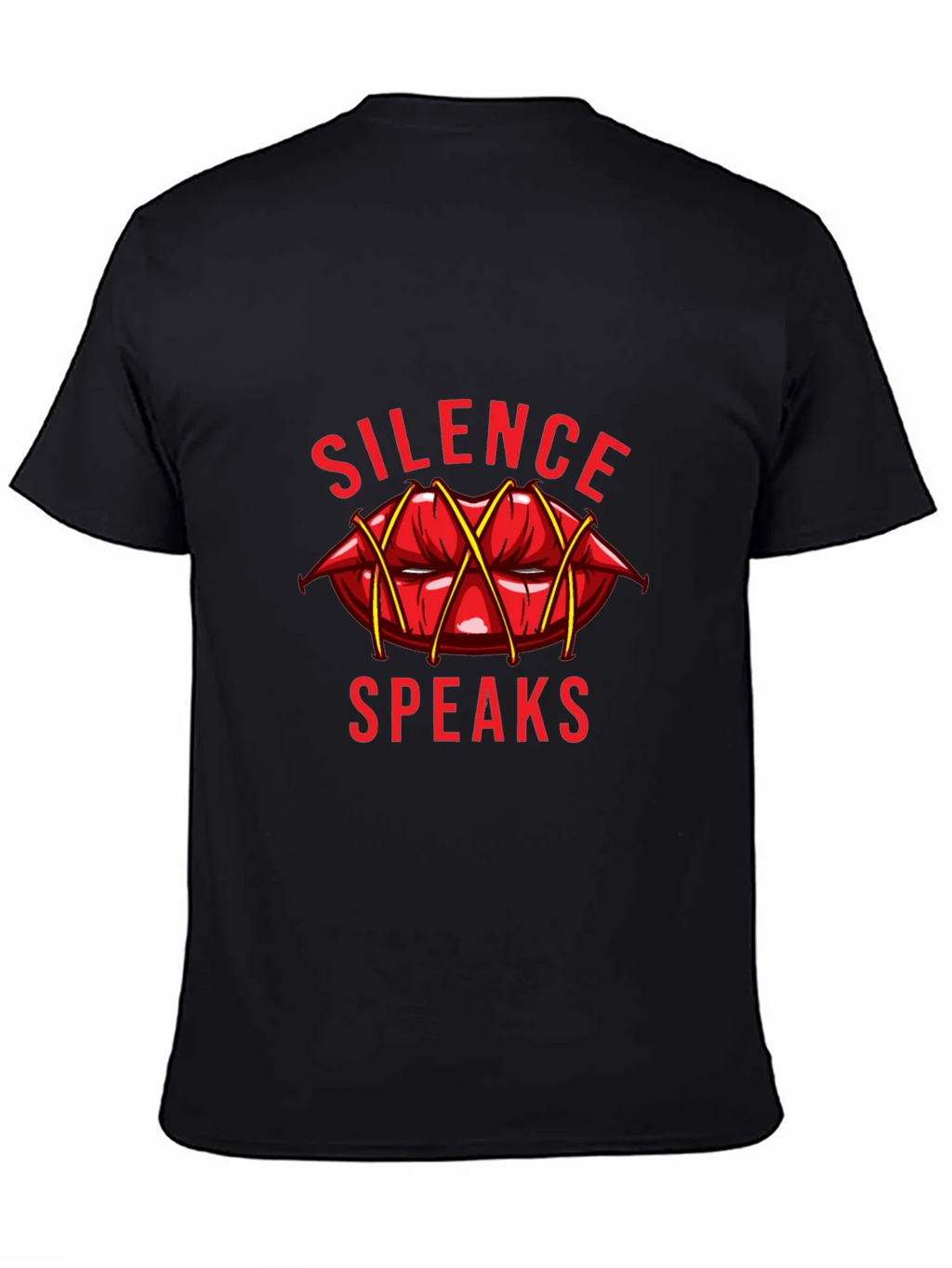 Silence Speaks Graphic T-Shirt - Black product image 1